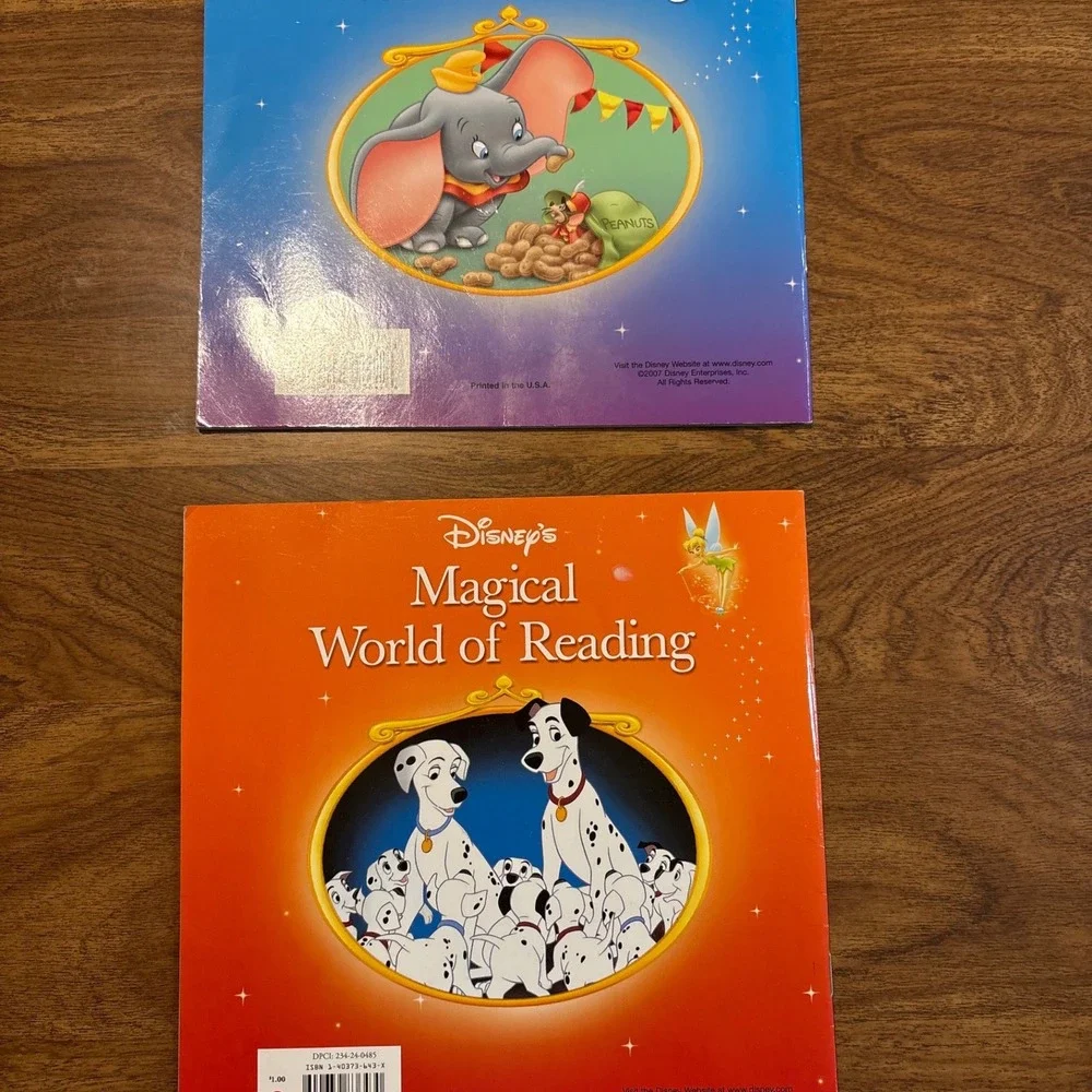 2 Disney Magical World of Reading Dumbo 101 Dalmatians Childrens Books‎ Set